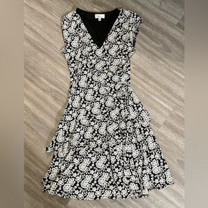 Black & White Floral Dress by BobbieBee